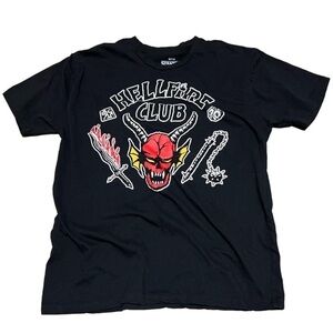 Stranger Things Netflix Hellfire Club Eddie Tv Show Cotton Tee Men Size L